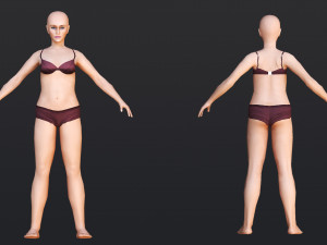Female 5 - WITH 30 ANIMATIONS-36 MORPHS 3D Model