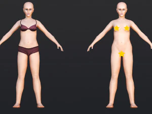 Female 5 - WITH 30 ANIMATIONS-36 MORPHS 3D Model