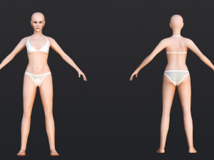 Female 6 - WITH 30 ANIMATIONS-36 MORPHS 3D Model