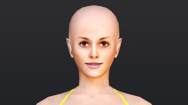 Female 7 - WITH 30 ANIMATIONS-36 MORPHS 3D Модель .c4d .max .obj .3ds .fbx .stl .blend 