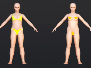 Female 7 - WITH 30 ANIMATIONS-36 MORPHS 3D Модель
