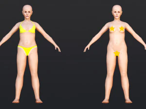 Female 7 - WITH 30 ANIMATIONS-36 MORPHS 3D Model