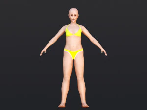 Female 7 - WITH 30 ANIMATIONS-36 MORPHS 3D Model