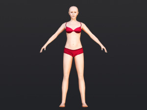 Female 8 - WITH 30 ANIMATIONS-36 MORPH Model 3D