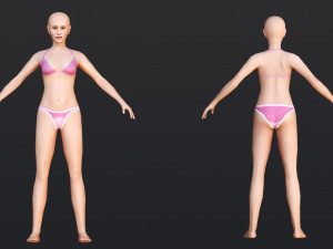 Female 9 - WITH 30 ANIMATIONS-36 MORPH Model 3D