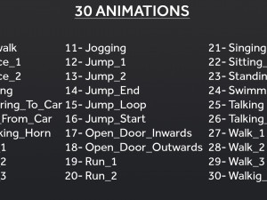 Female 9 - WITH 30 ANIMATIONS-36 MORPH Model 3D