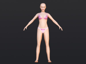 Female 9 - WITH 30 ANIMATIONS-36 MORPH Model 3D