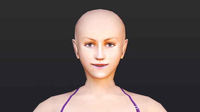 Female 10 - WITH 30 ANIMATIONS-36 MORPH 3D Model .c4d .max .obj .3ds .fbx .stl .blend 