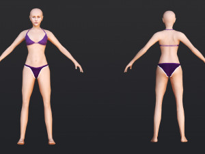 Female 10 - WITH 30 ANIMATIONS-36 MORPH 3D Model