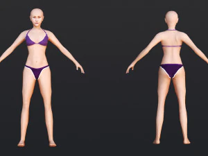 Female 10 - WITH 30 ANIMATIONS-36 MORPH 3D Model