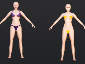 Female 10 - WITH 30 ANIMATIONS-36 MORPH 3D Model