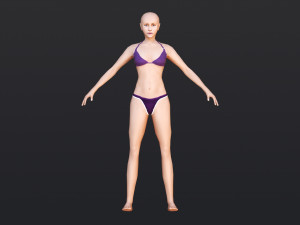 Female 10 - WITH 30 ANIMATIONS-36 MORPH 3D Model