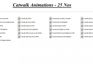 25 CATWALK ANIMATIONS 3D मॉडल