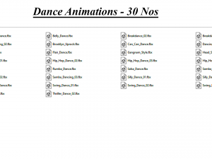 30 DANCE ANIMATIONS Modèle 3D