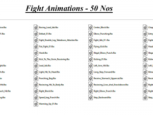 50 FIGHT ANIMATIONS 3D Модель