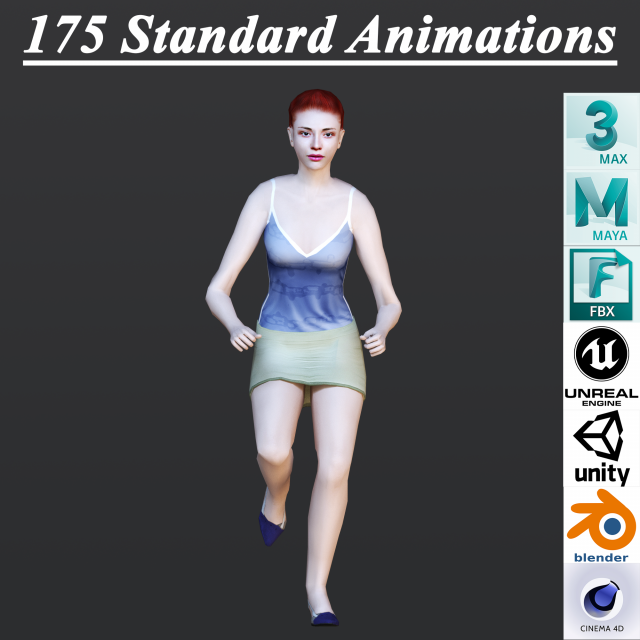 175 STANDARD ANIMATIONS Modelo 3D .c4d .max .obj .3ds .fbx .stl .blend 