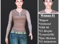 Woman 1 With 52 Animations 32 Morphs Model 3D