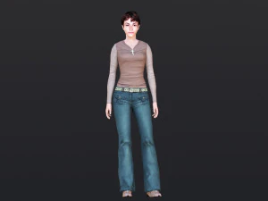 Woman 1 With 52 Animations 32 Morphs 3D Model