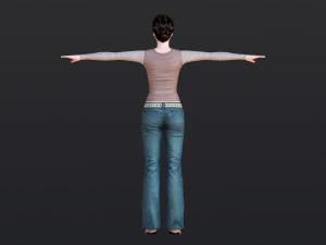 Woman 1 With 52 Animations 32 Morphs 3D Model
