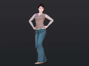 Woman 1 With 52 Animations 32 Morphs 3D Model