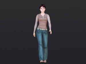 Woman 1 With 52 Animations 32 Morphs 3D Model