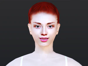 Woman 2 With 52 Animations 32 Morphs 3D Model