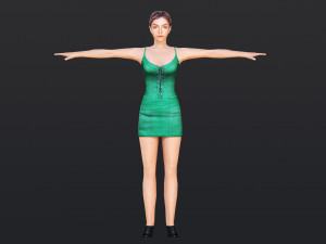 Woman 3 With 52 Animations 32 Morphs 3D Model