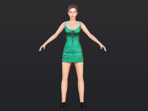 Woman 3 With 52 Animations 32 Morphs 3D Model