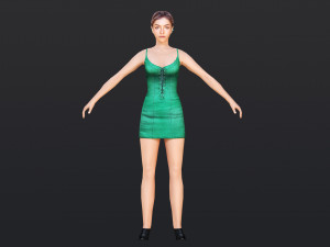 Woman 3 With 52 Animations 32 Morphs 3D Model
