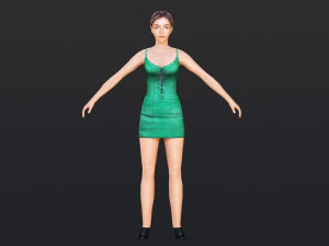 Woman 3 With 52 Animations 32 Morphs 3D Model