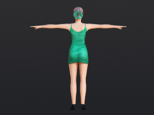Woman 3 With 52 Animations 32 Morphs 3D Model