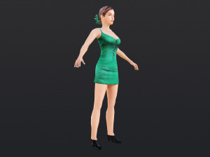 Woman 3 With 52 Animations 32 Morphs 3D Model