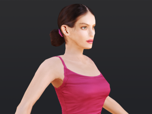 Woman 5 With 52 Animations 32 Morphs 3D Model