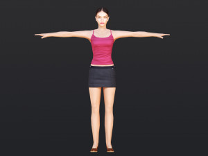 Woman 5 With 52 Animations 32 Morphs 3D Model