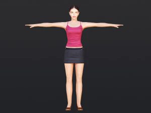 Woman 5 With 52 Animations 32 Morphs 3D Model