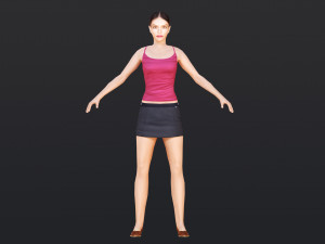 Woman 5 With 52 Animations 32 Morphs 3D Model