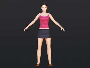 Woman 5 With 52 Animations 32 Morphs 3D Model