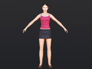 Woman 5 With 52 Animations 32 Morphs 3D Model