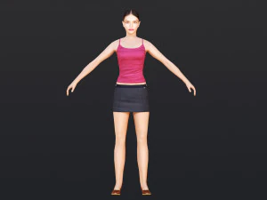 Woman 5 With 52 Animations 32 Morphs 3D Model