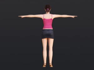 Woman 5 With 52 Animations 32 Morphs 3D Model