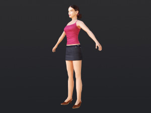 Woman 5 With 52 Animations 32 Morphs 3D Model