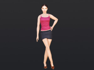 Woman 5 With 52 Animations 32 Morphs 3D Model