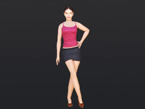 Woman 5 With 52 Animations 32 Morphs 3D Model