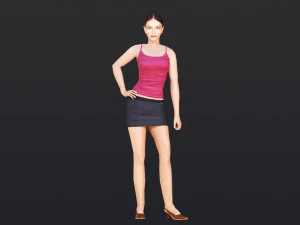 Woman 5 With 52 Animations 32 Morphs 3D Model