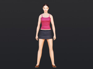 Woman 5 With 52 Animations 32 Morphs 3D Model