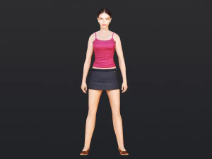 Woman 5 With 52 Animations 32 Morphs 3D Model