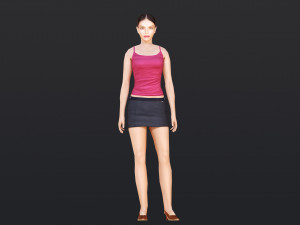 Woman 5 With 52 Animations 32 Morphs 3D Model