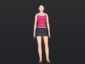 Woman 5 With 52 Animations 32 Morphs 3D Model
