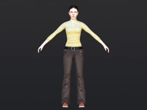 Woman 6 With 52 Animations 32 Morphs 3D Model