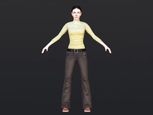 Woman 6 With 52 Animations 32 Morphs 3D Model